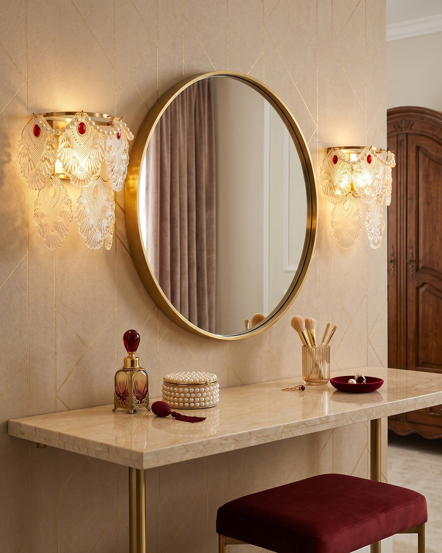Odette Pearl Glass Wall Sconce