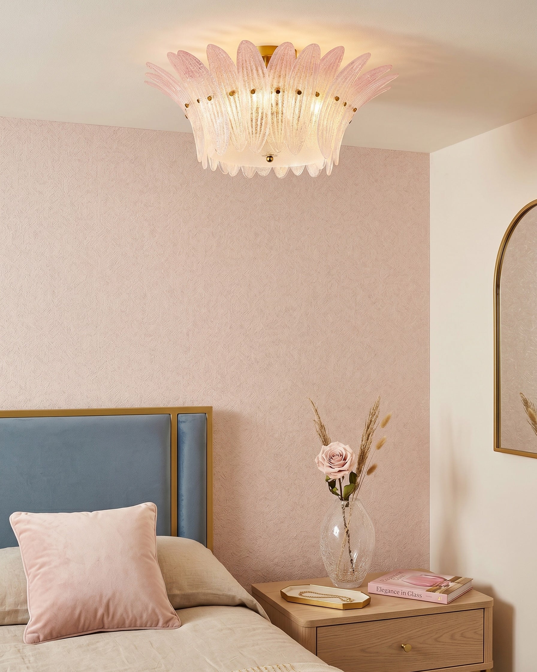 Paloma Pink Petal Flush Mount