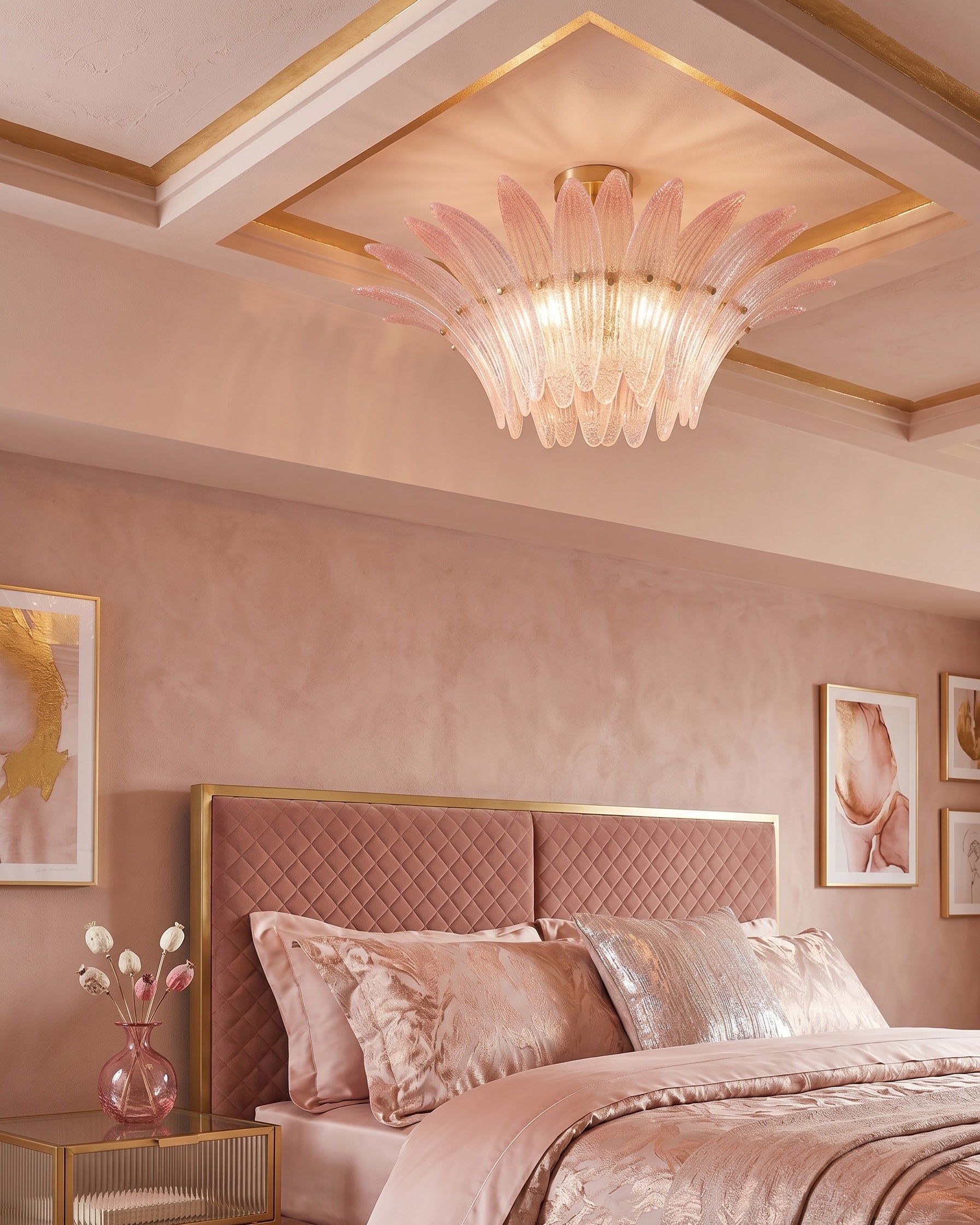 Paloma Pink Petal Flush Mount