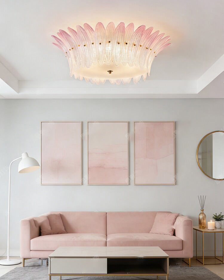 Paloma Pink Petal Flush Mount