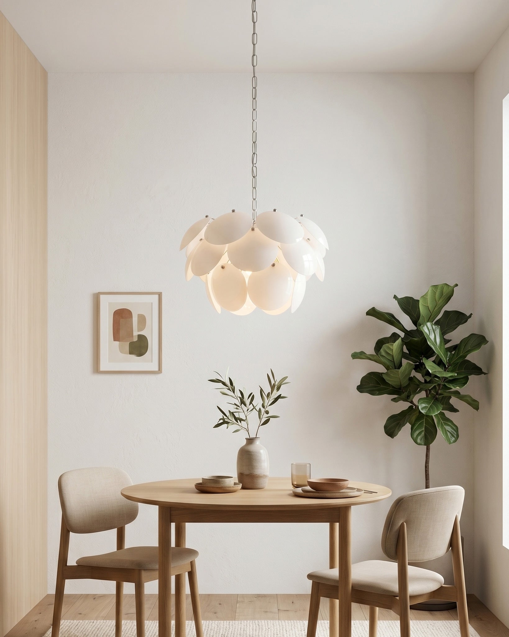 Pine Cones Glass Chandelier