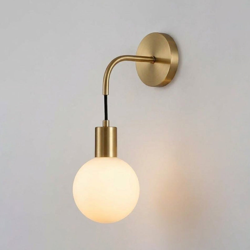 Theo Brass Globe Wall Sconce