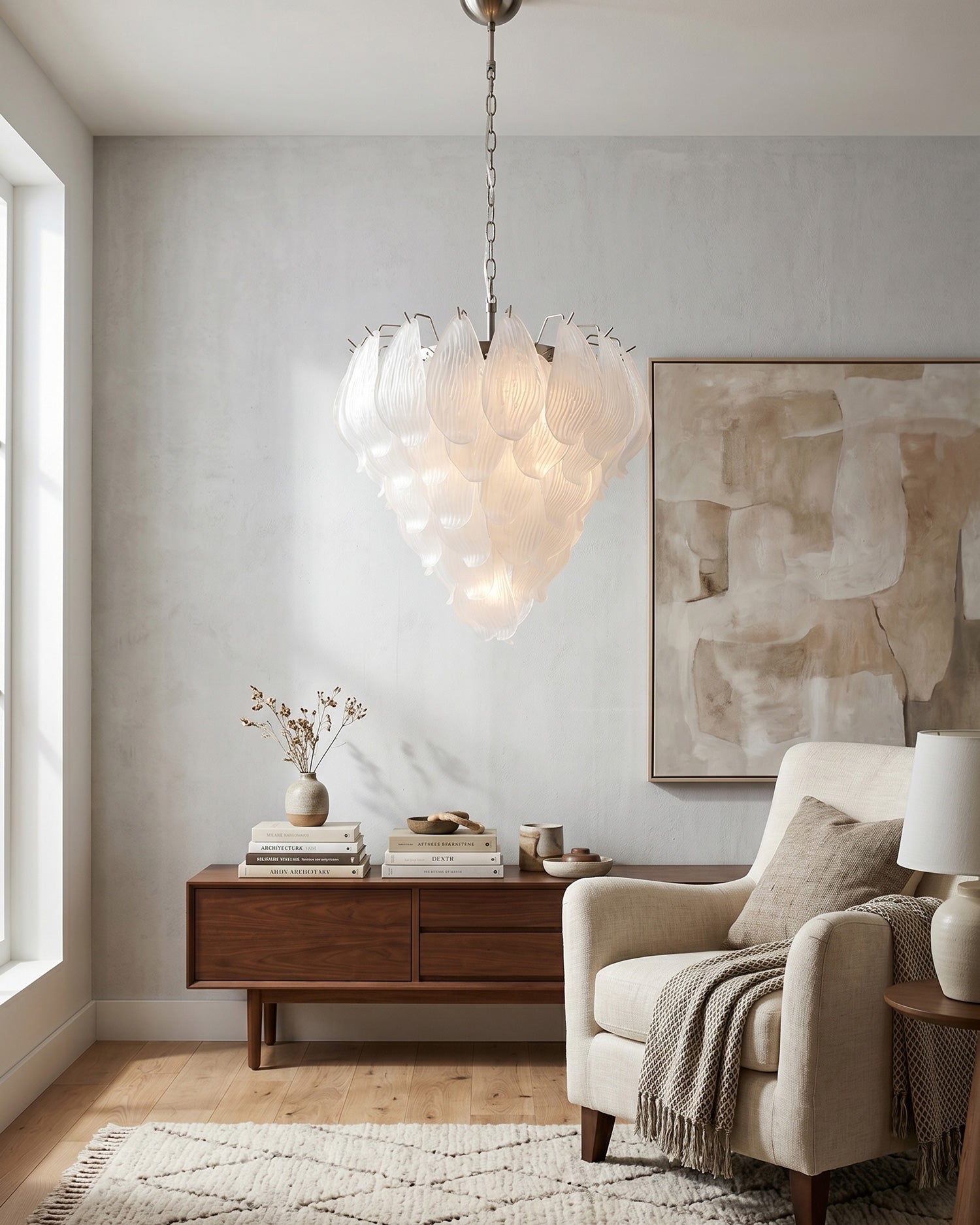 Venzara Glass Petal Chandelier
