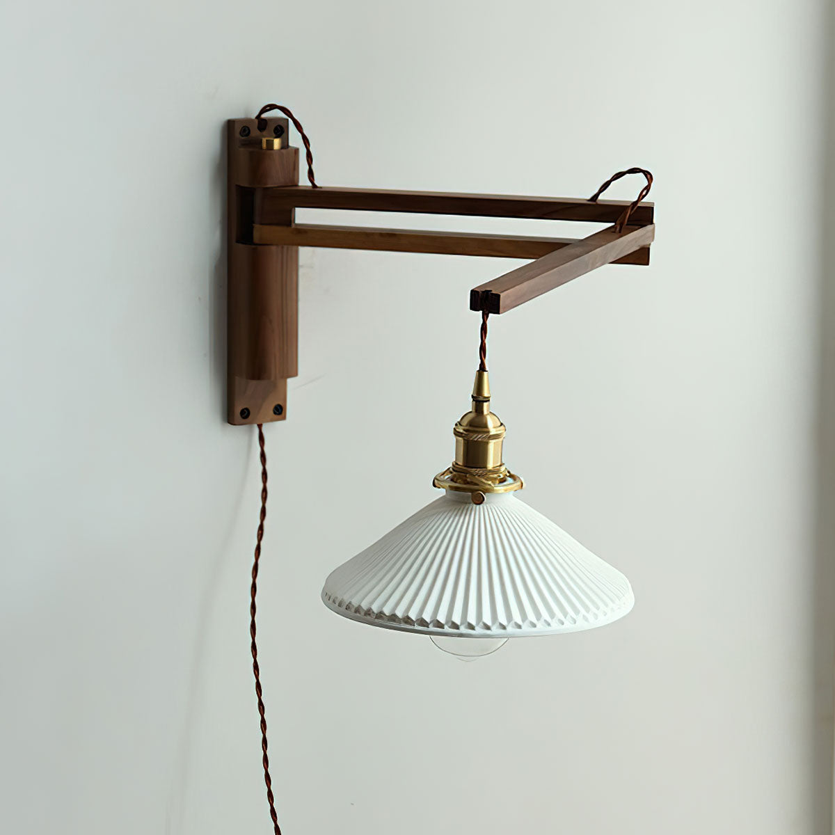 Walnut Telescopic Wall Lamp