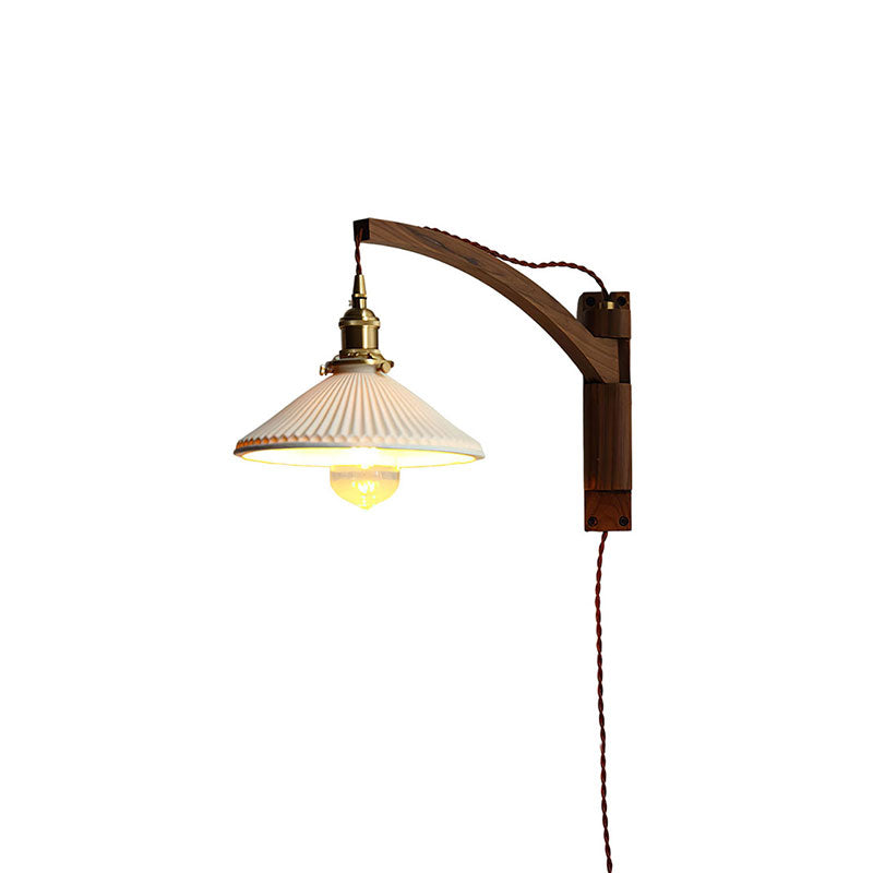 Walnut Telescopic Wall Lamp