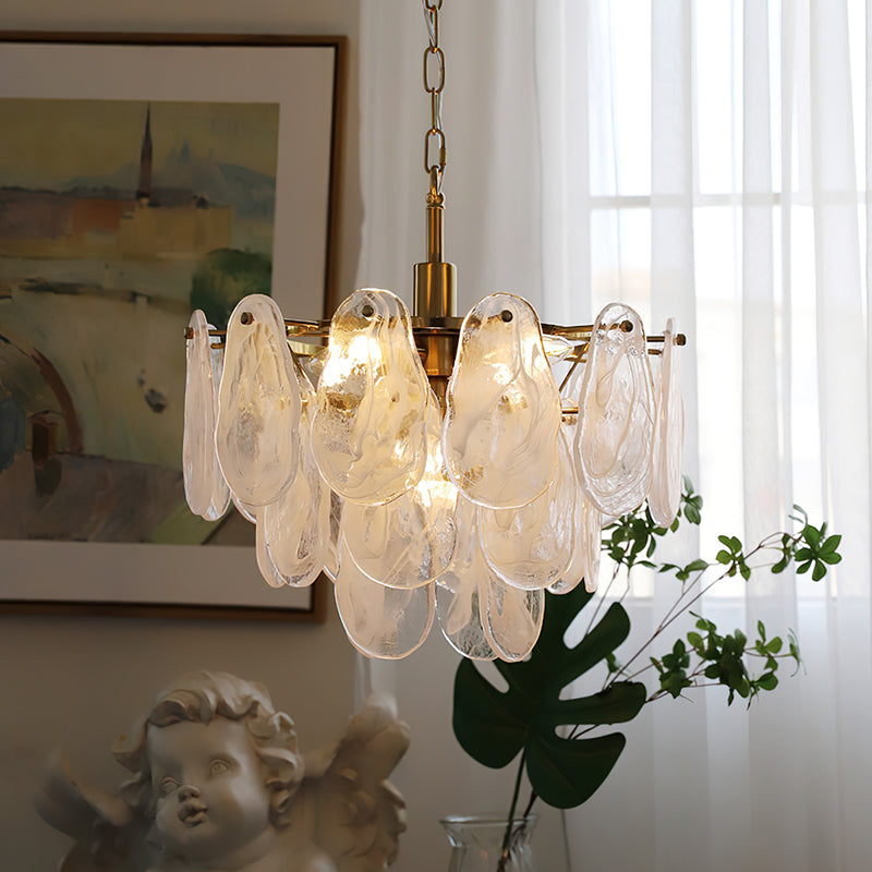 Round Cloud Glass Chandelier