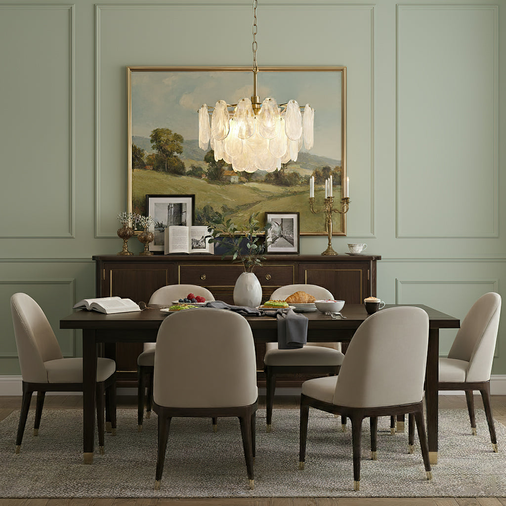 Round Cloud Glass Chandelier