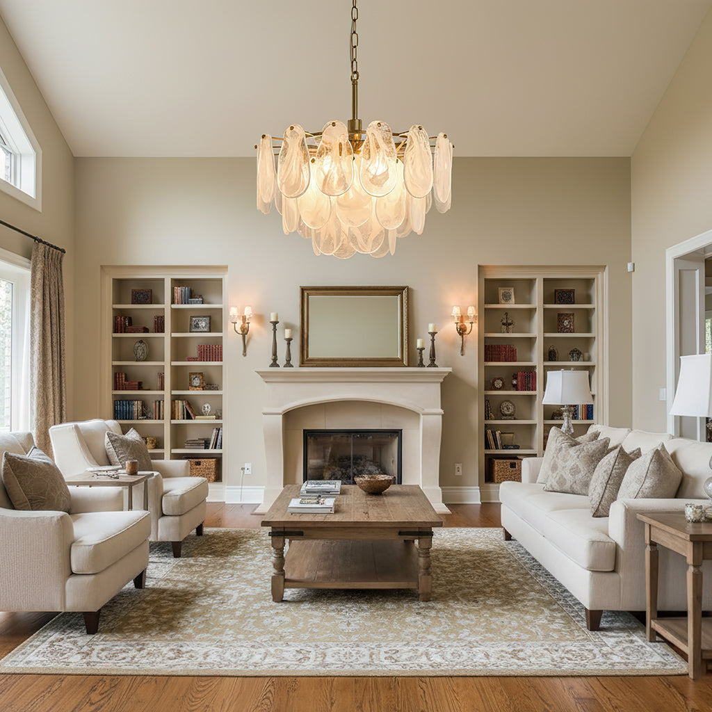 Round Cloud Glass Chandelier