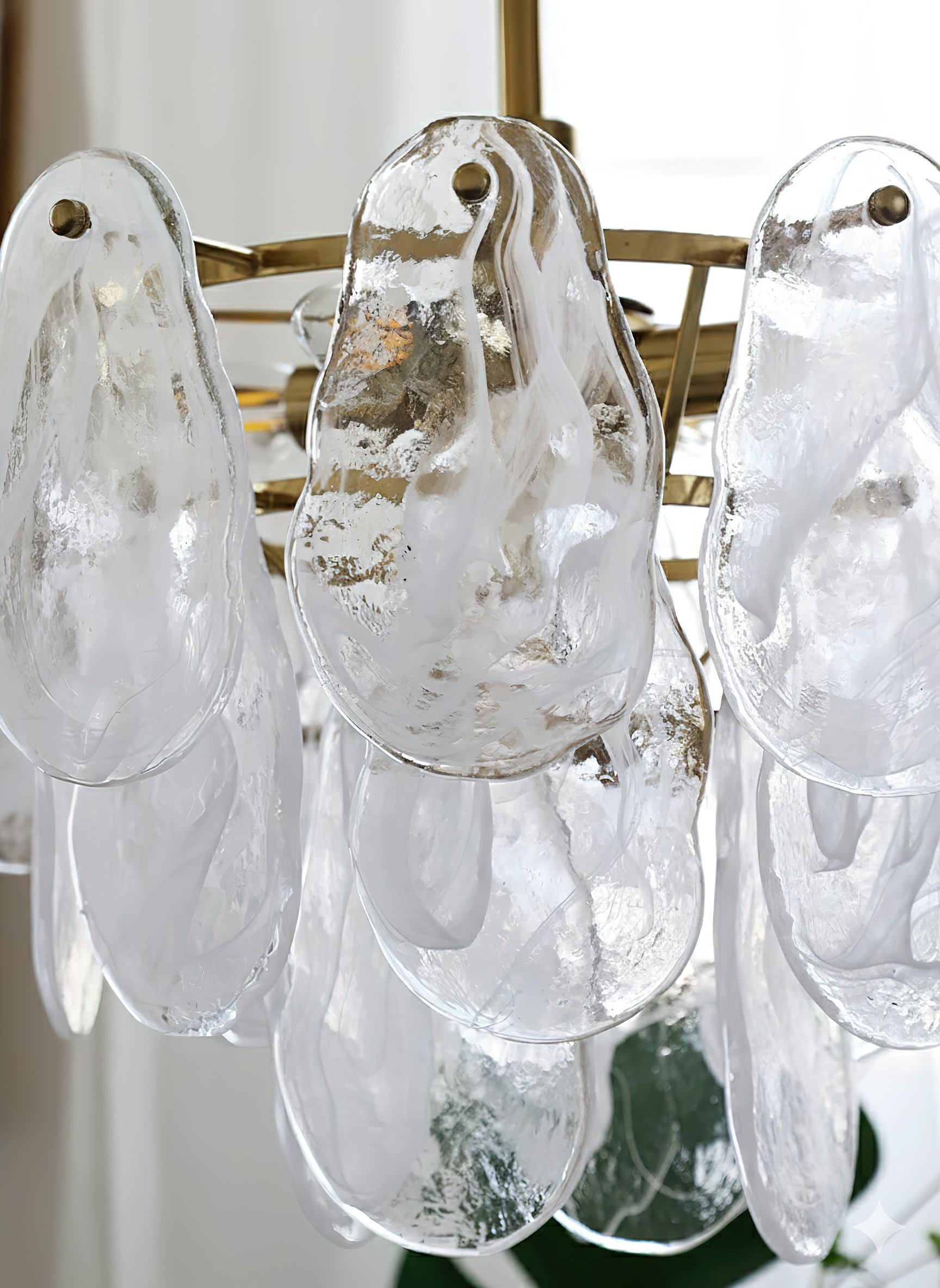 Round Cloud Glass Chandelier