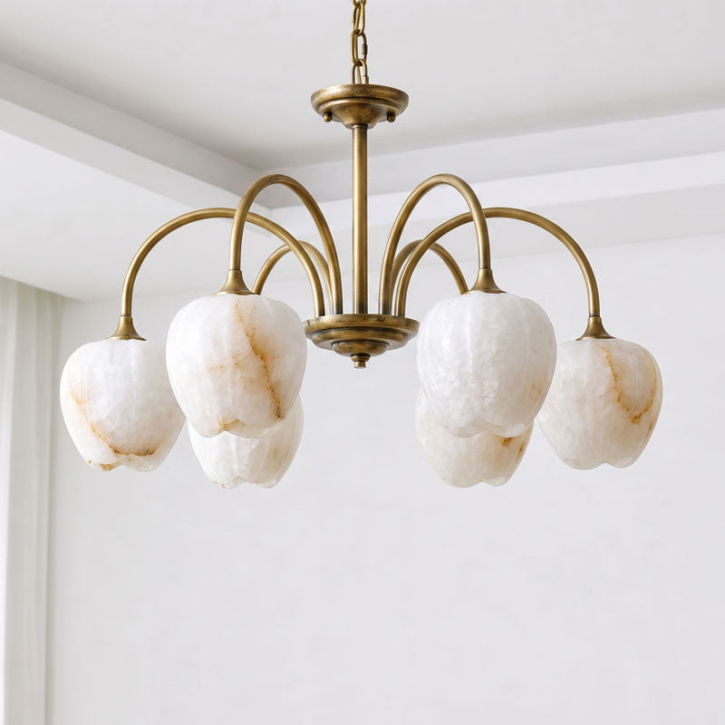 Rowena Alabaster Floral Chandelier