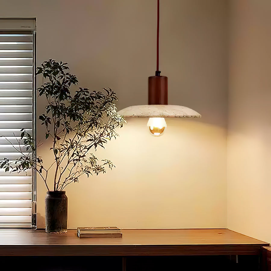 Sceadu Travertine Pendant Light – detail 3