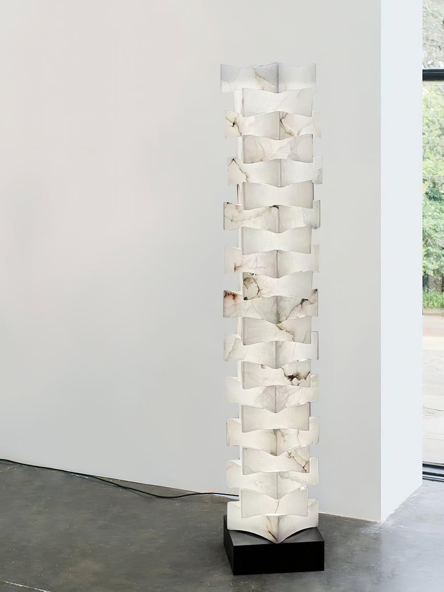 Stacked Alabaster Floor Lamp – detail 5