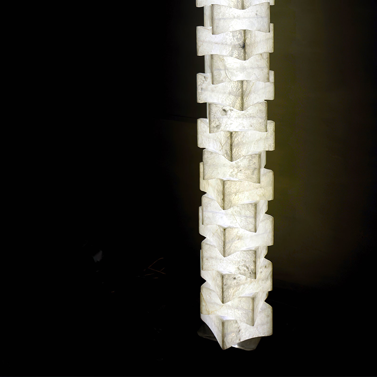 Stacked Alabaster Floor Lamp