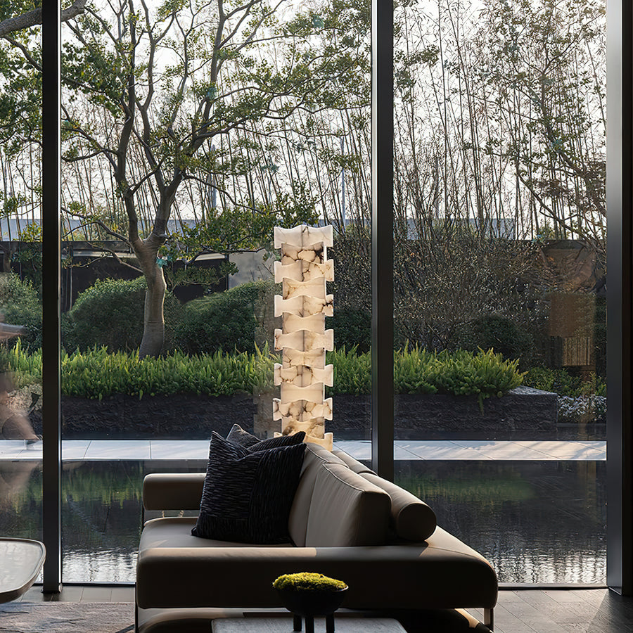 Stacked Alabaster Floor Lamp – detail 4