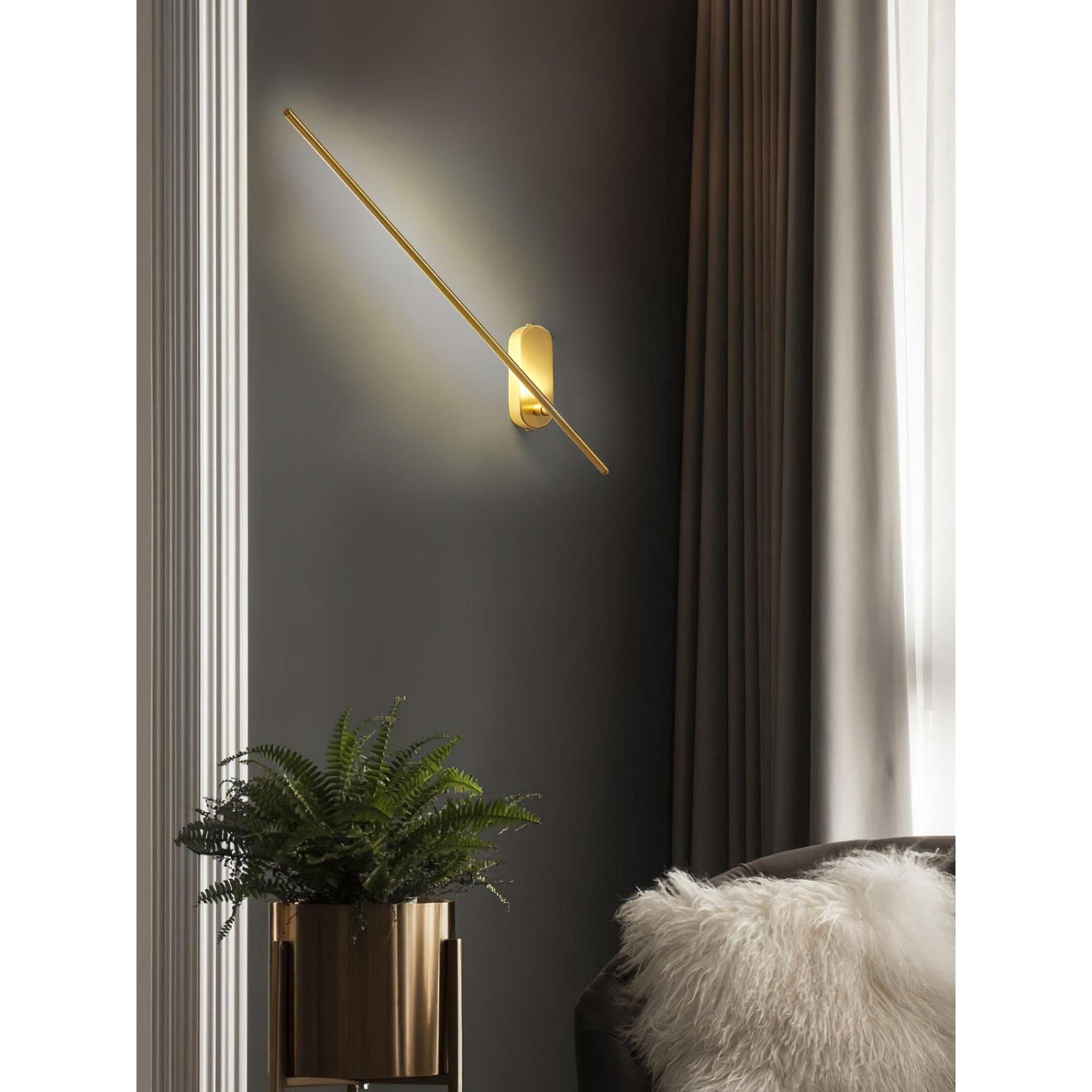 Stick Shaped Metal Sconce