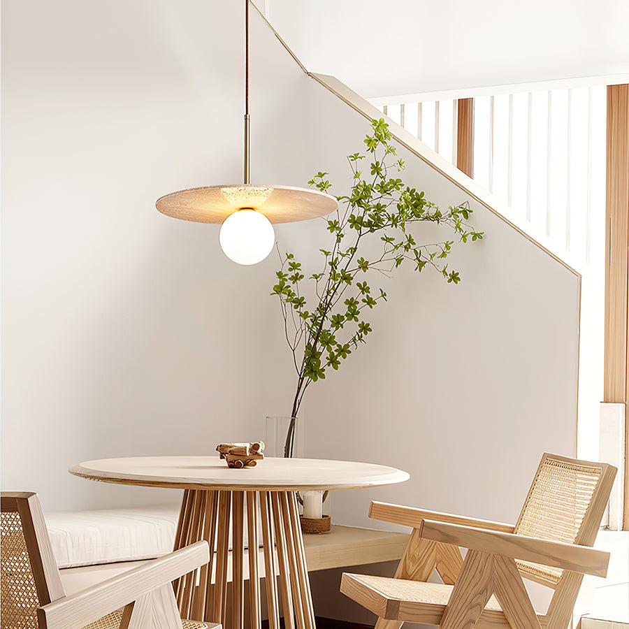 Teramo Travertine Pendant Light – detail 2