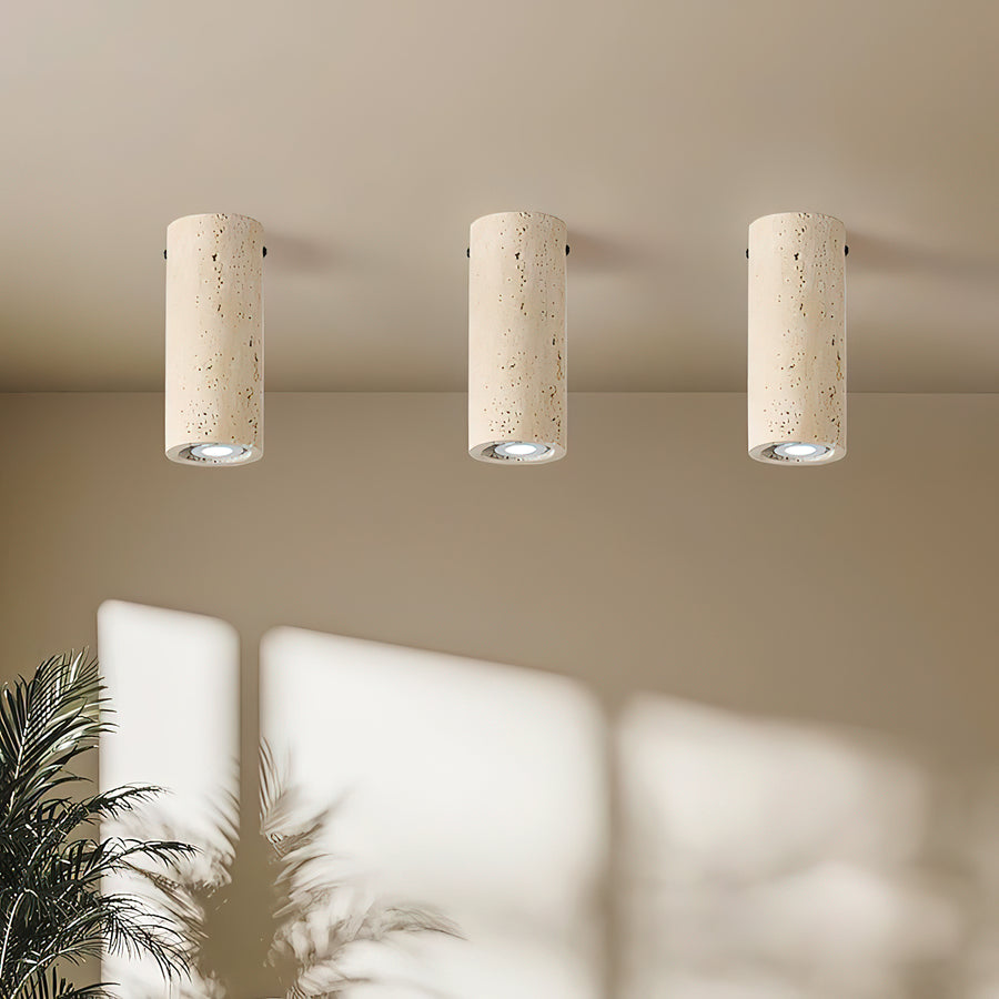 Toscot Travertine Ceiling Lamp – detail 2