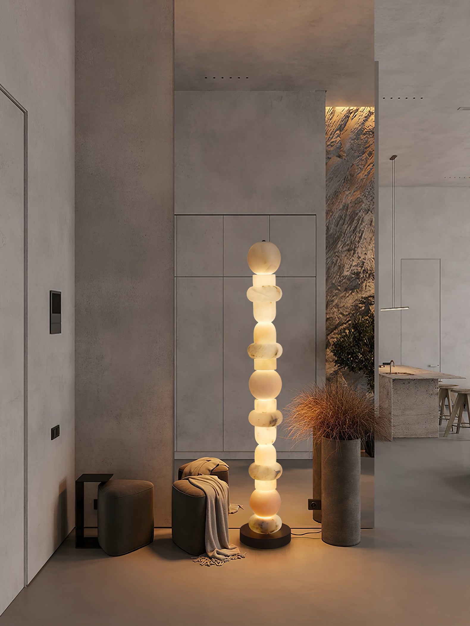 Totem Alabaster Floor Lamp