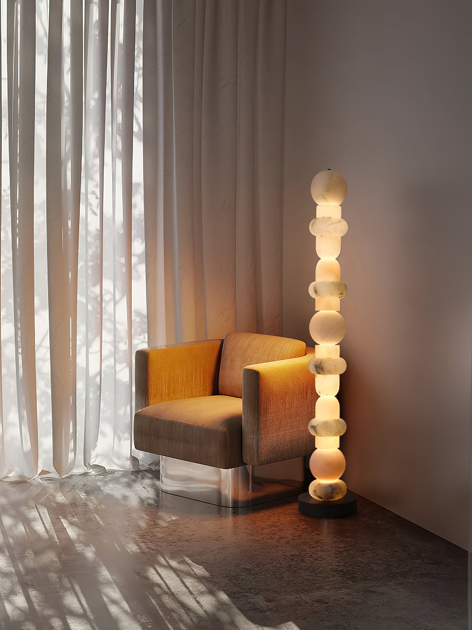 Totem Alabaster Floor Lamp