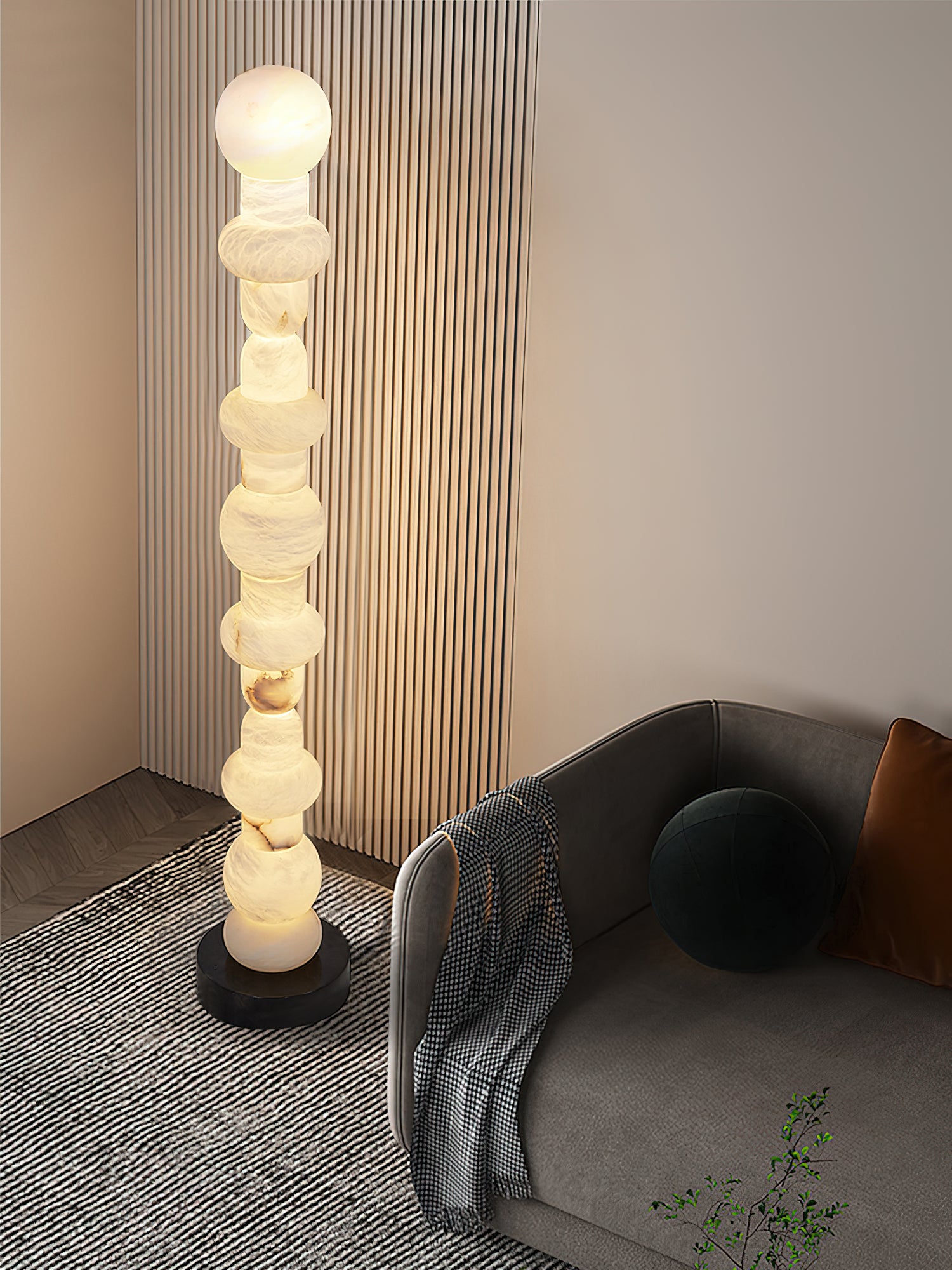 Totem Alabaster Floor Lamp