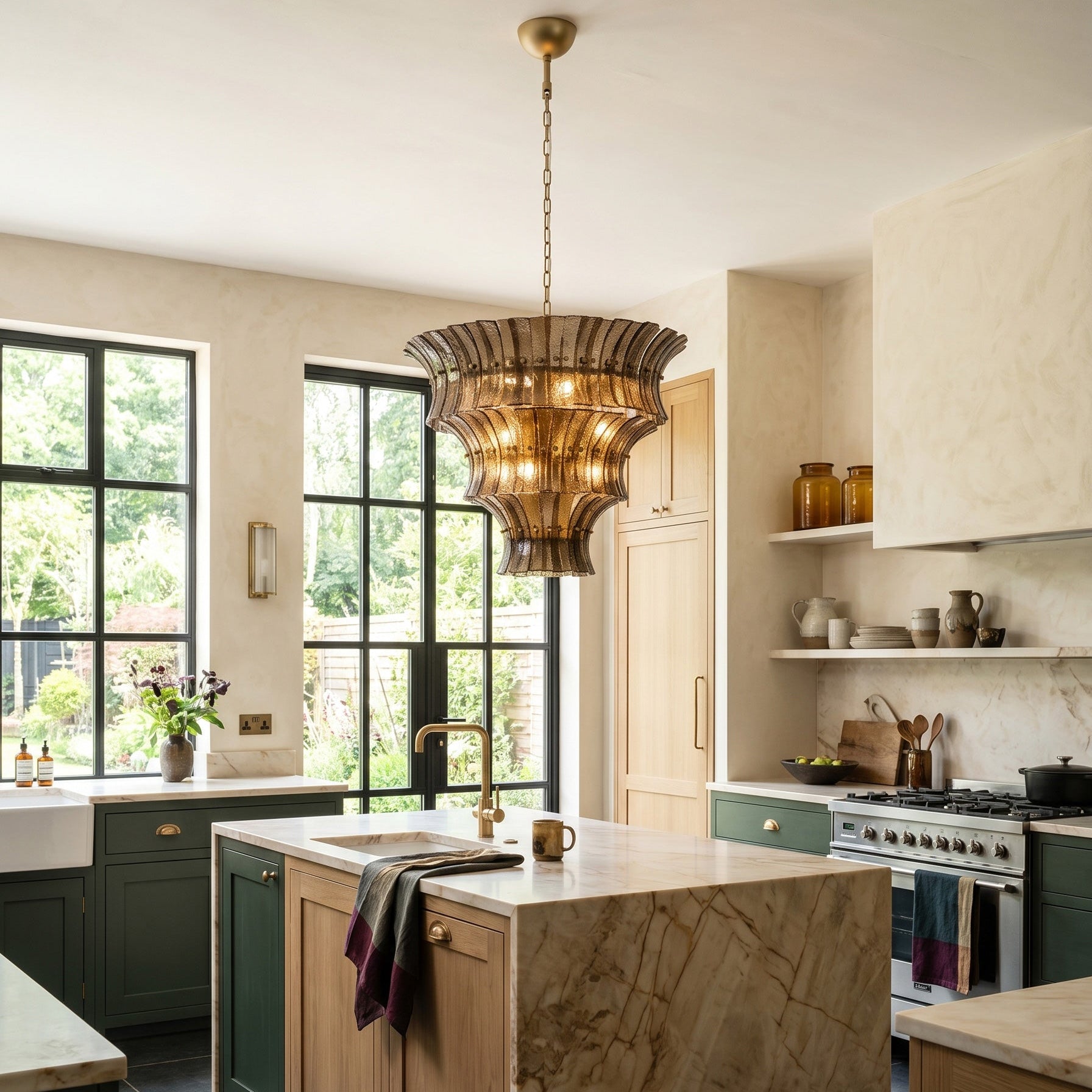 Valerie Sculptural Glass Chandelier