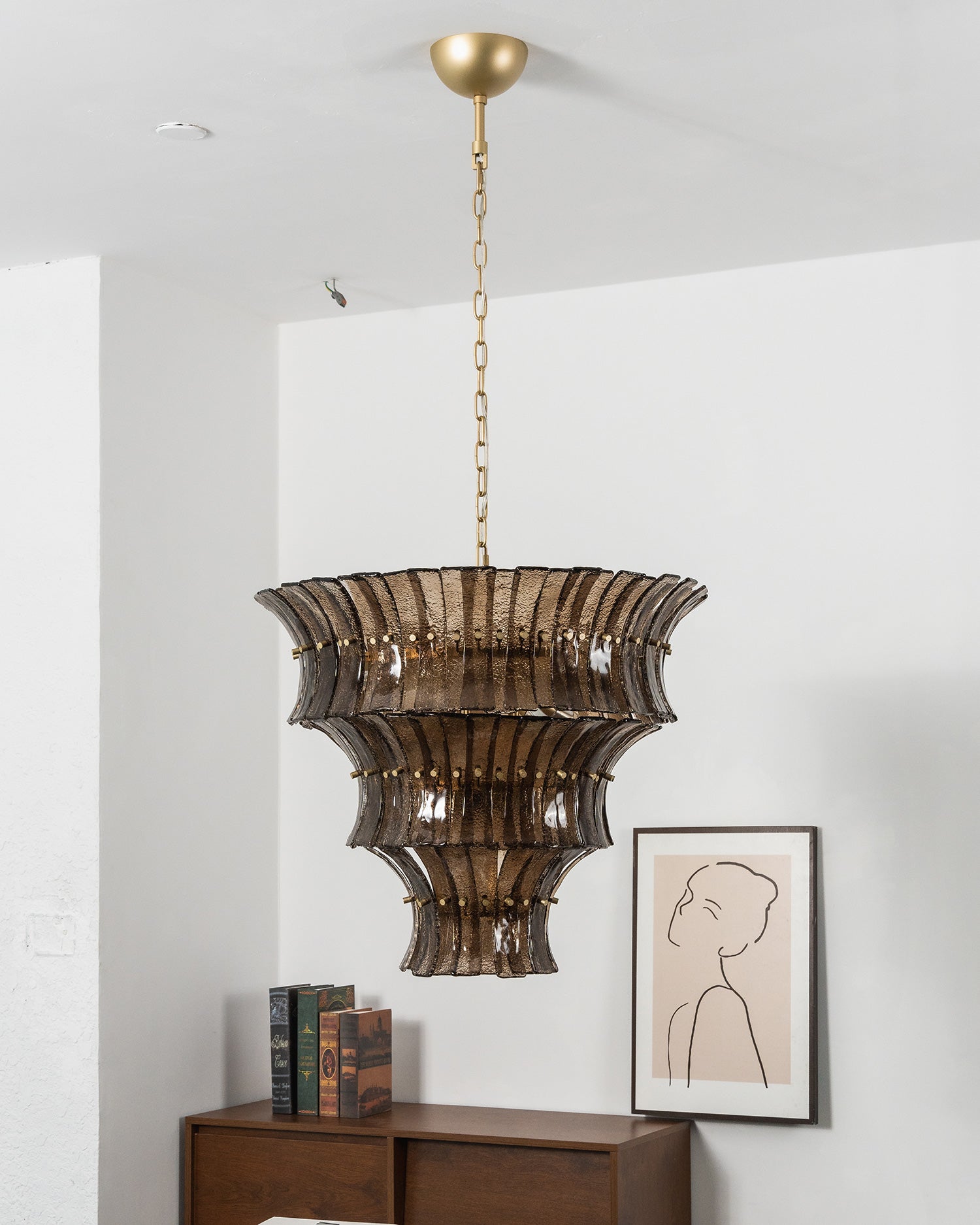 Valerie Sculptural Glass Chandelier