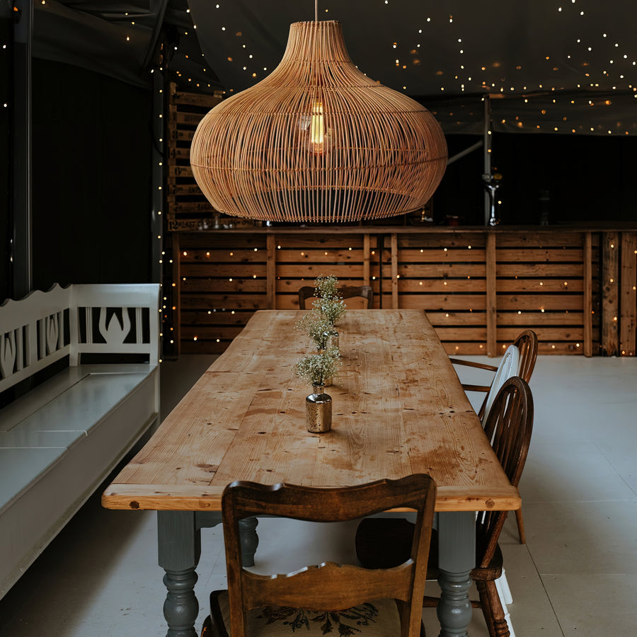 Wicker Rattan Pendant Light – detail 4