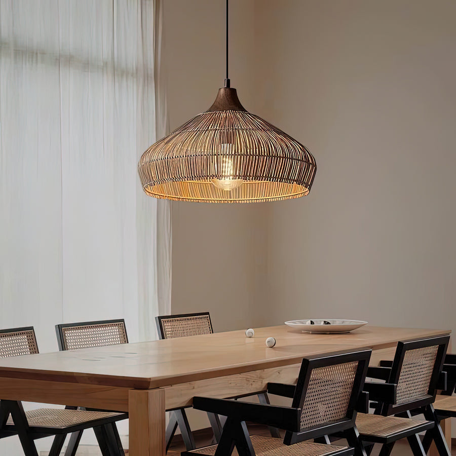 Wicker Rattan Pendant Light – detail 5