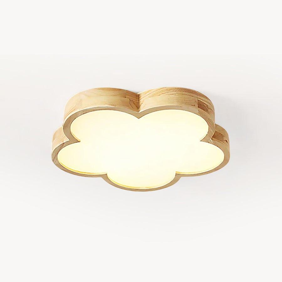 Wooden Flowers Ceiling Lamp