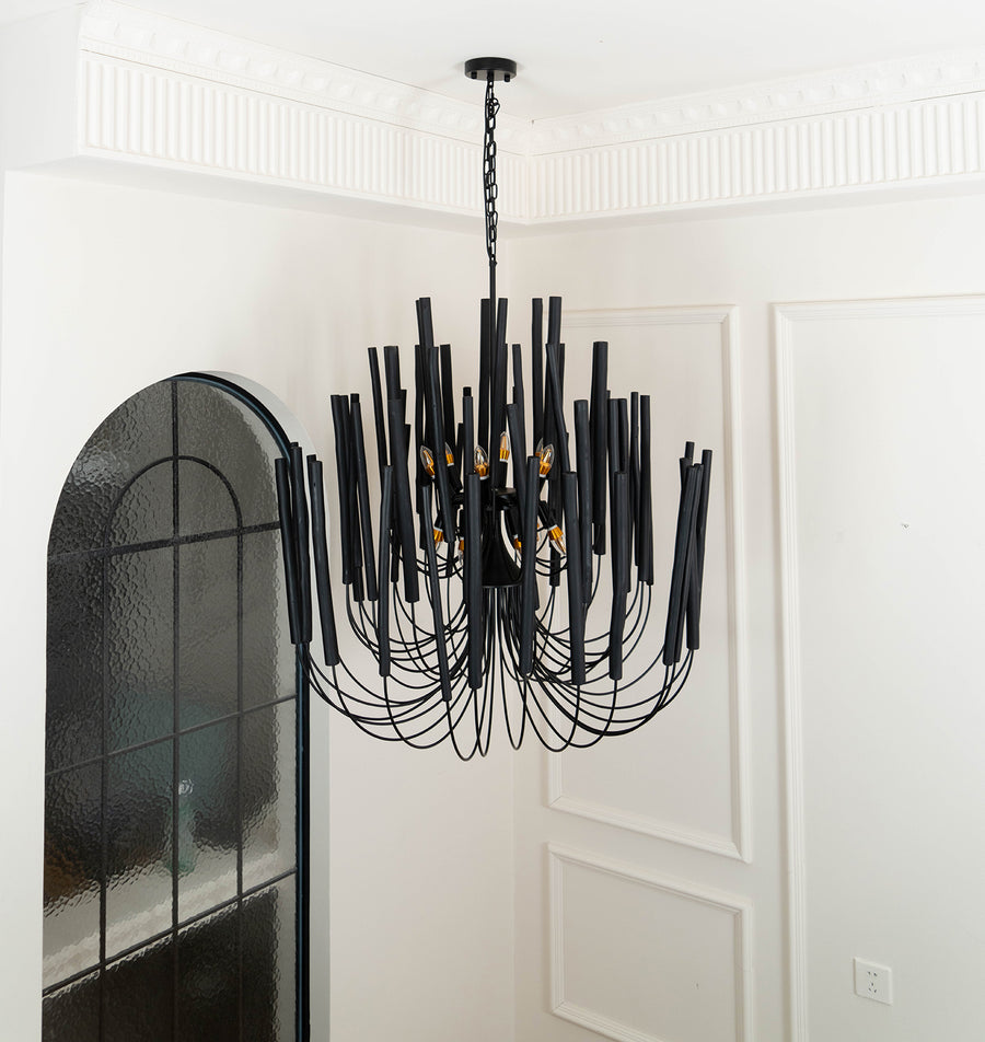 Dense Wooden Stick Chandelier – detail 20