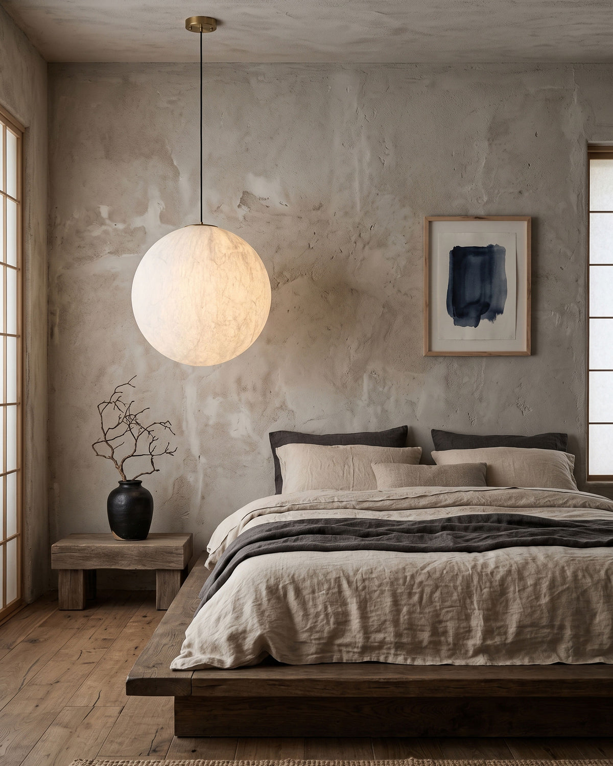 Wynn Organic Silk Pendant Light