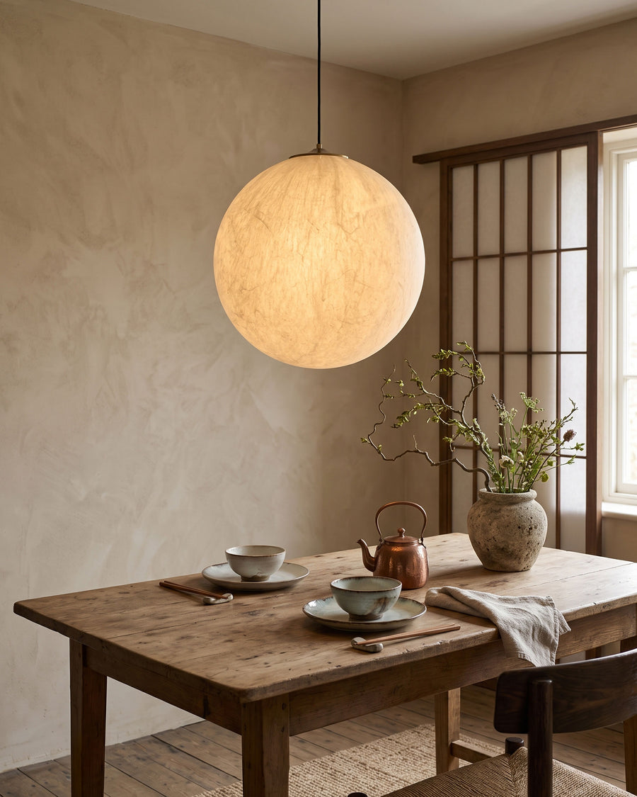 Wynn Organic Silk Pendant Light