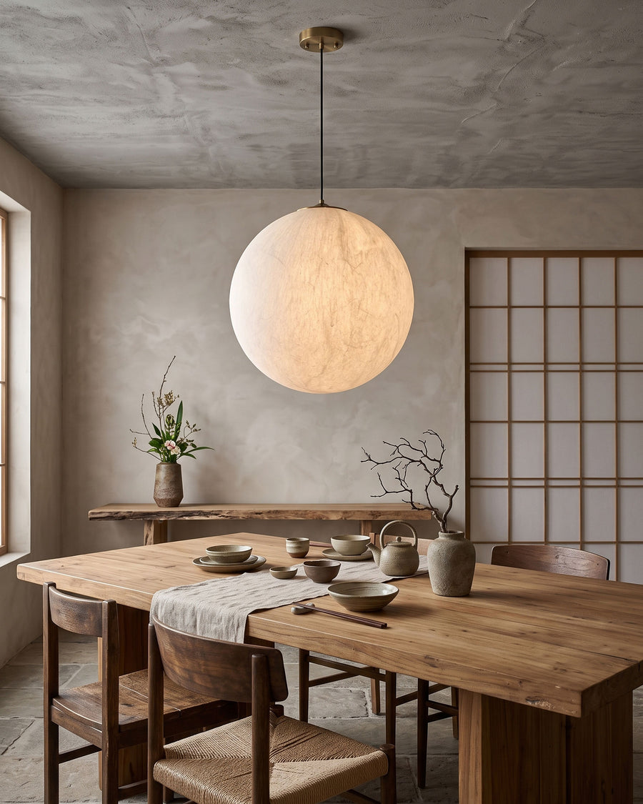 Wynn Organic Silk Pendant Light