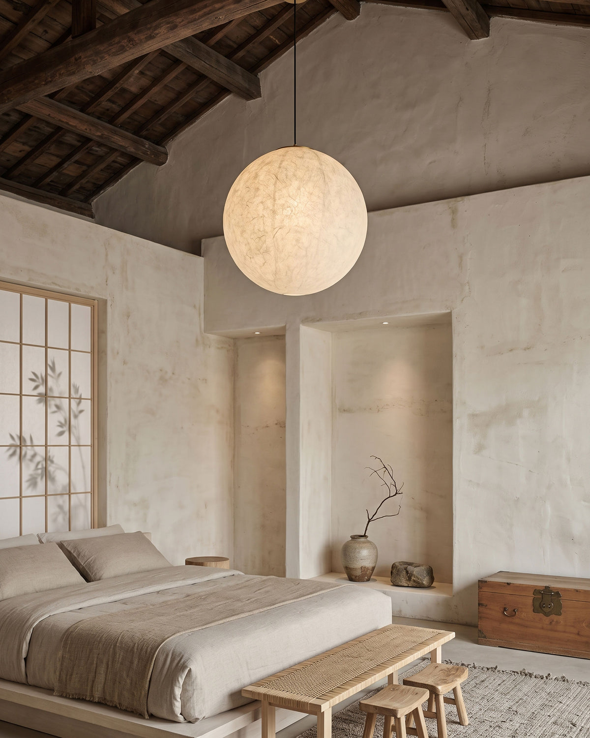Wynn Organic Silk Pendant Light