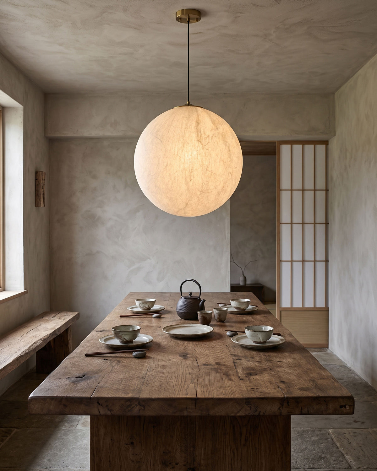 Wynn Organic Silk Pendant Light
