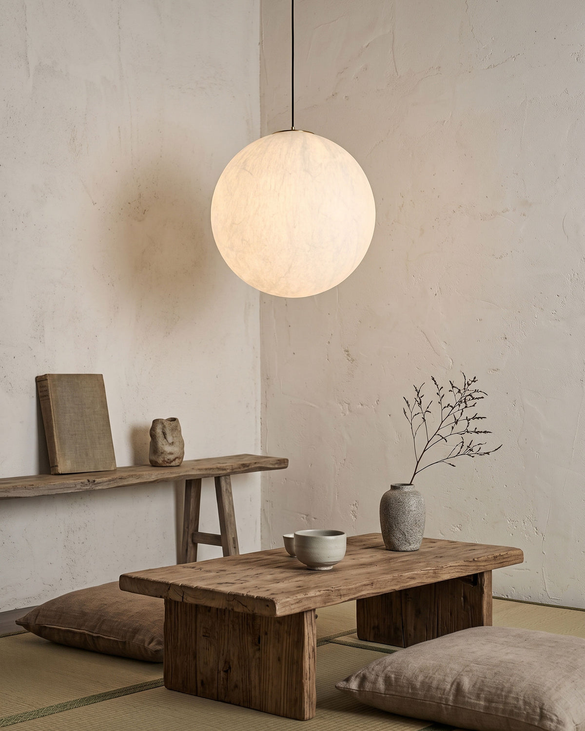 Wynn Organic Silk Pendant Light