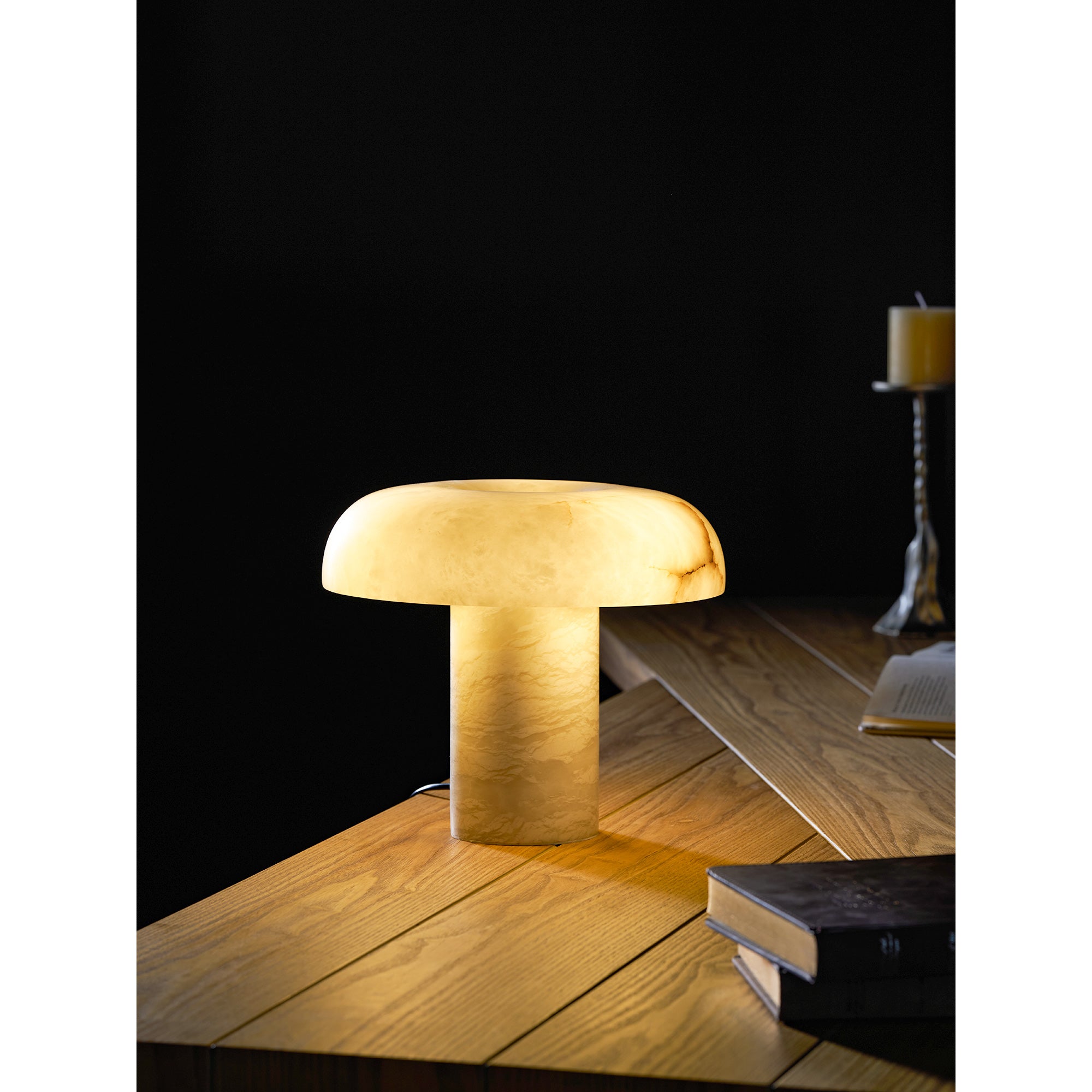 Mushroom Alabaster Table Lamp