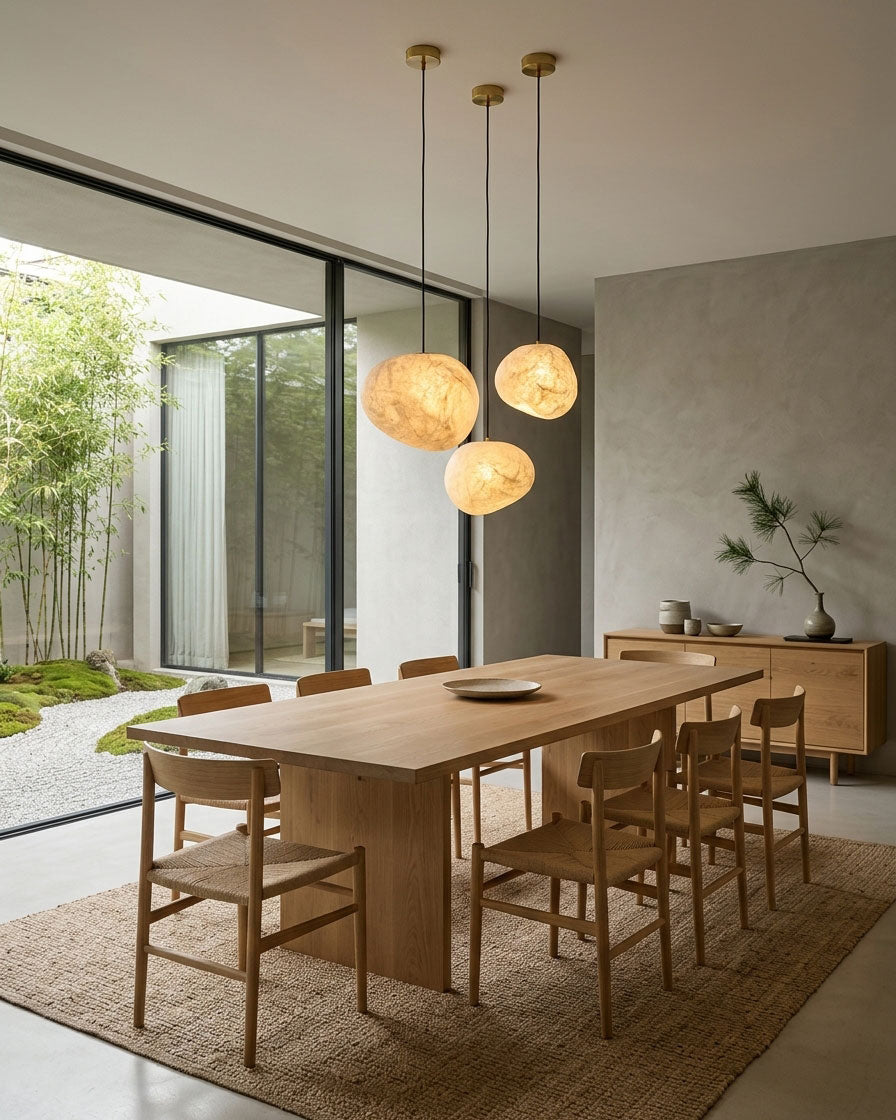 Abner Organic Silk Pendant Light