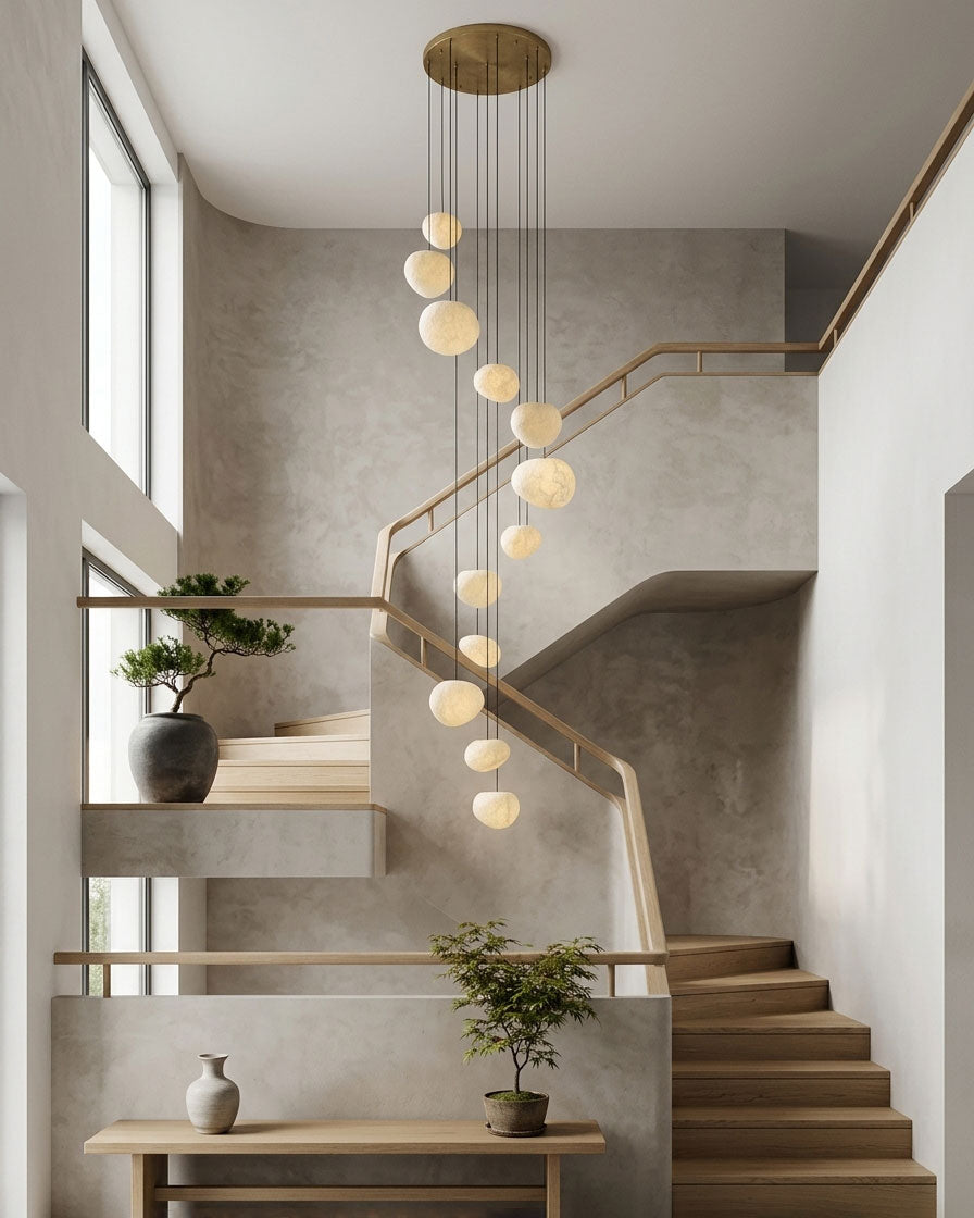 Abner Organic Silk Pendant Light