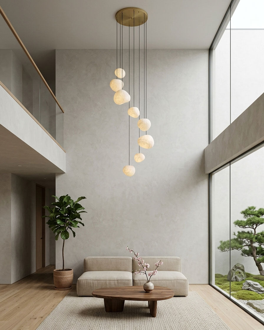 Abner Organic Silk Pendant Light