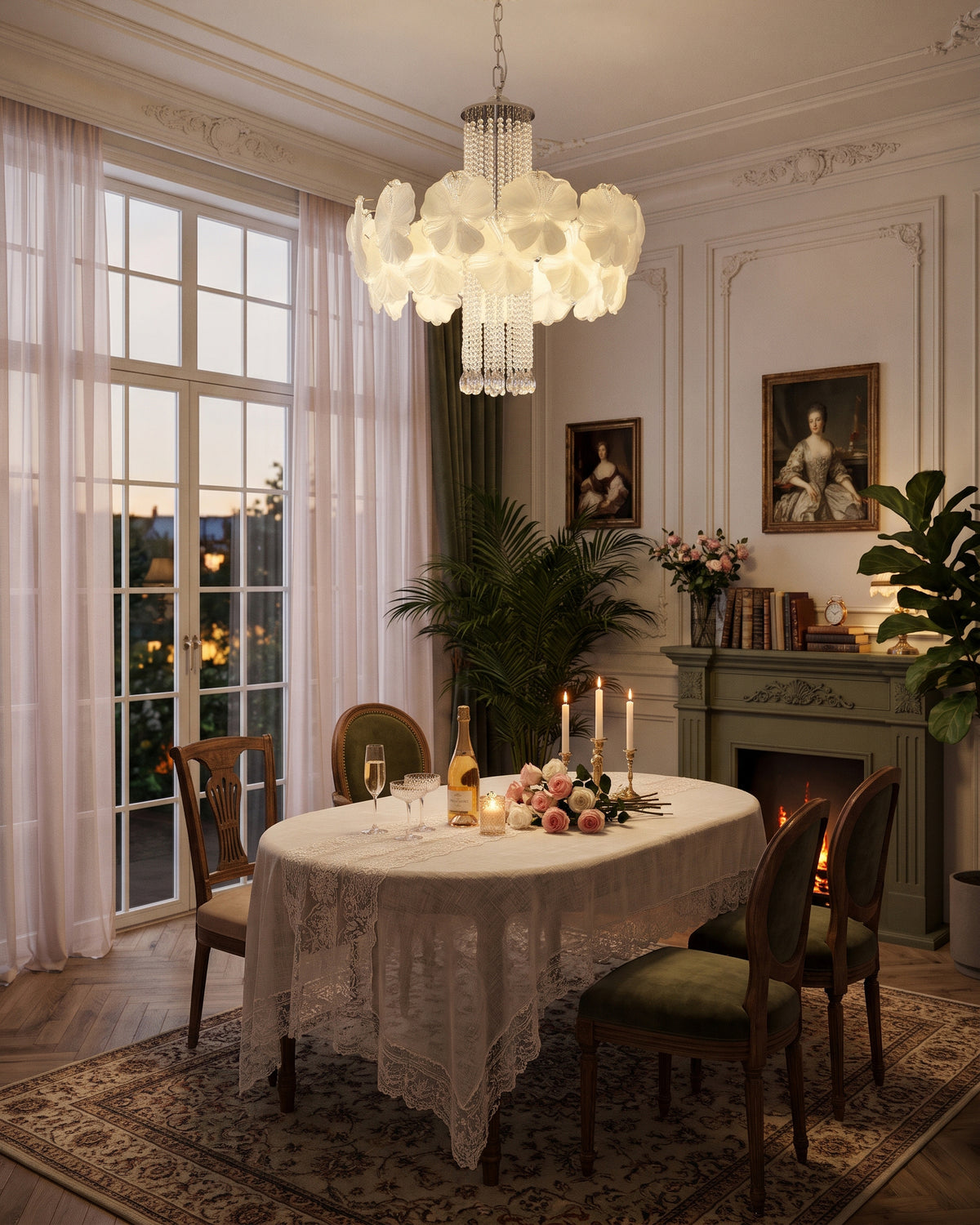 Adelaide Fluted Petal Chandelier