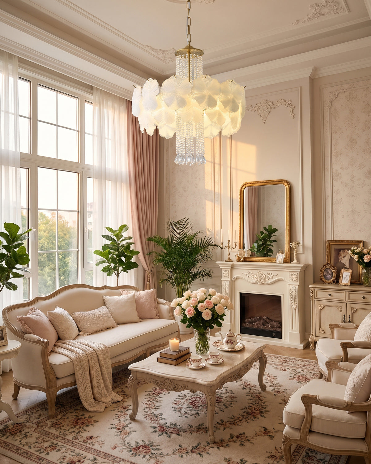 Adelaide Fluted Petal Chandelier