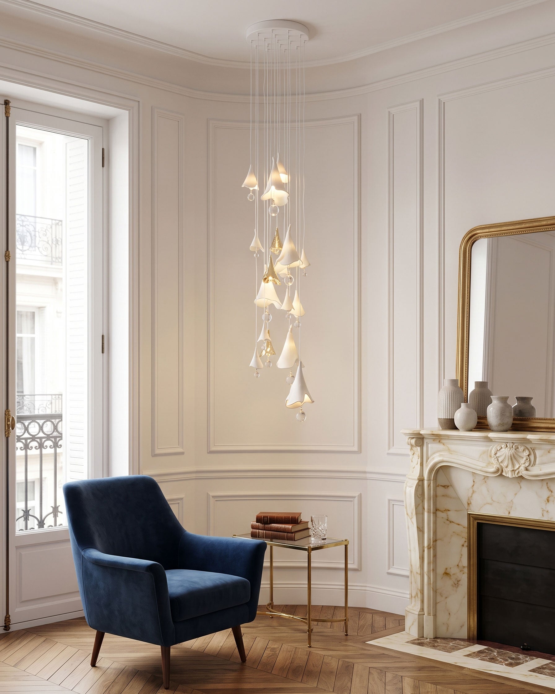 Aimsley Calla Lily Cascading Chandelier