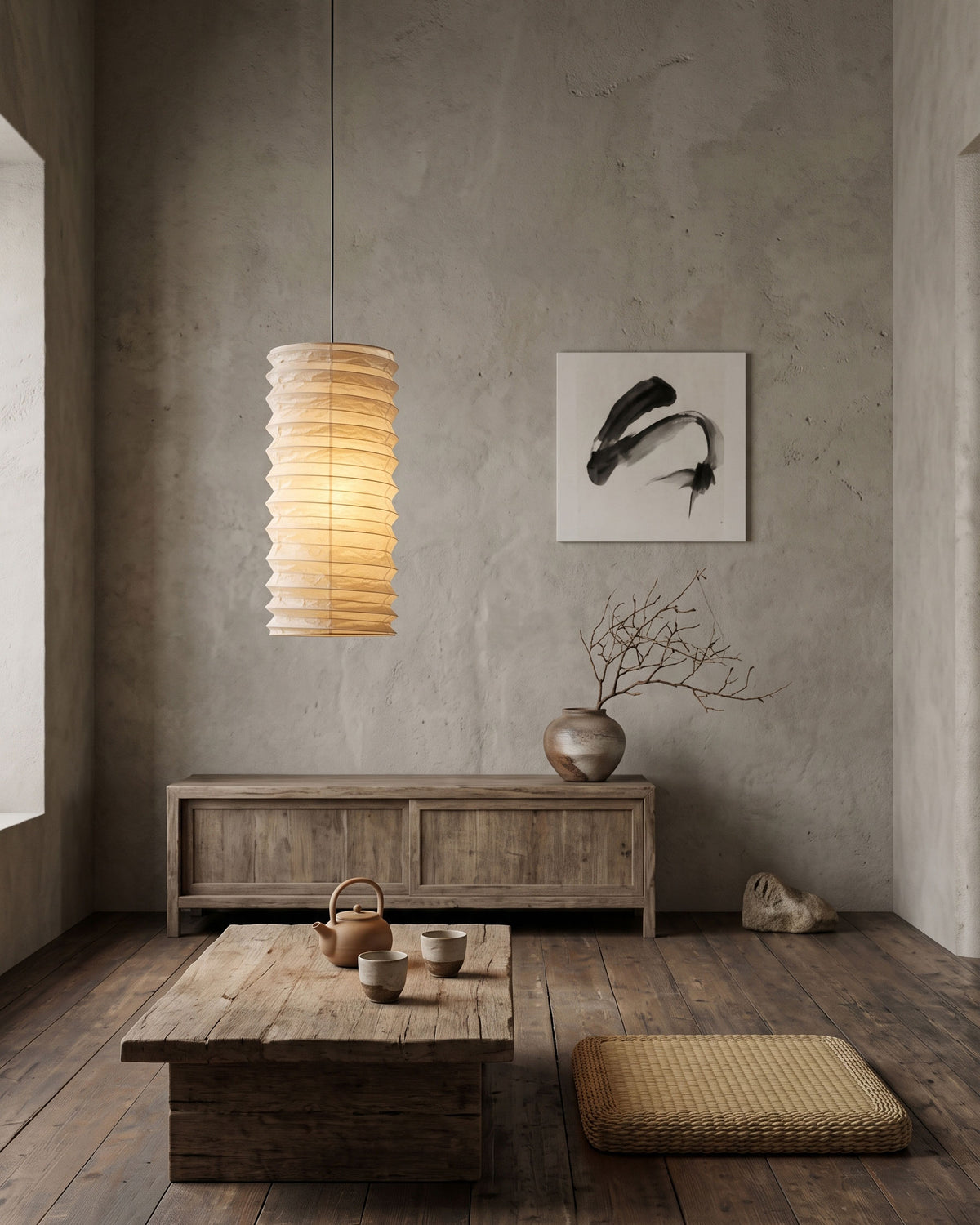 Akari Xuan Paper Pendant Light size options