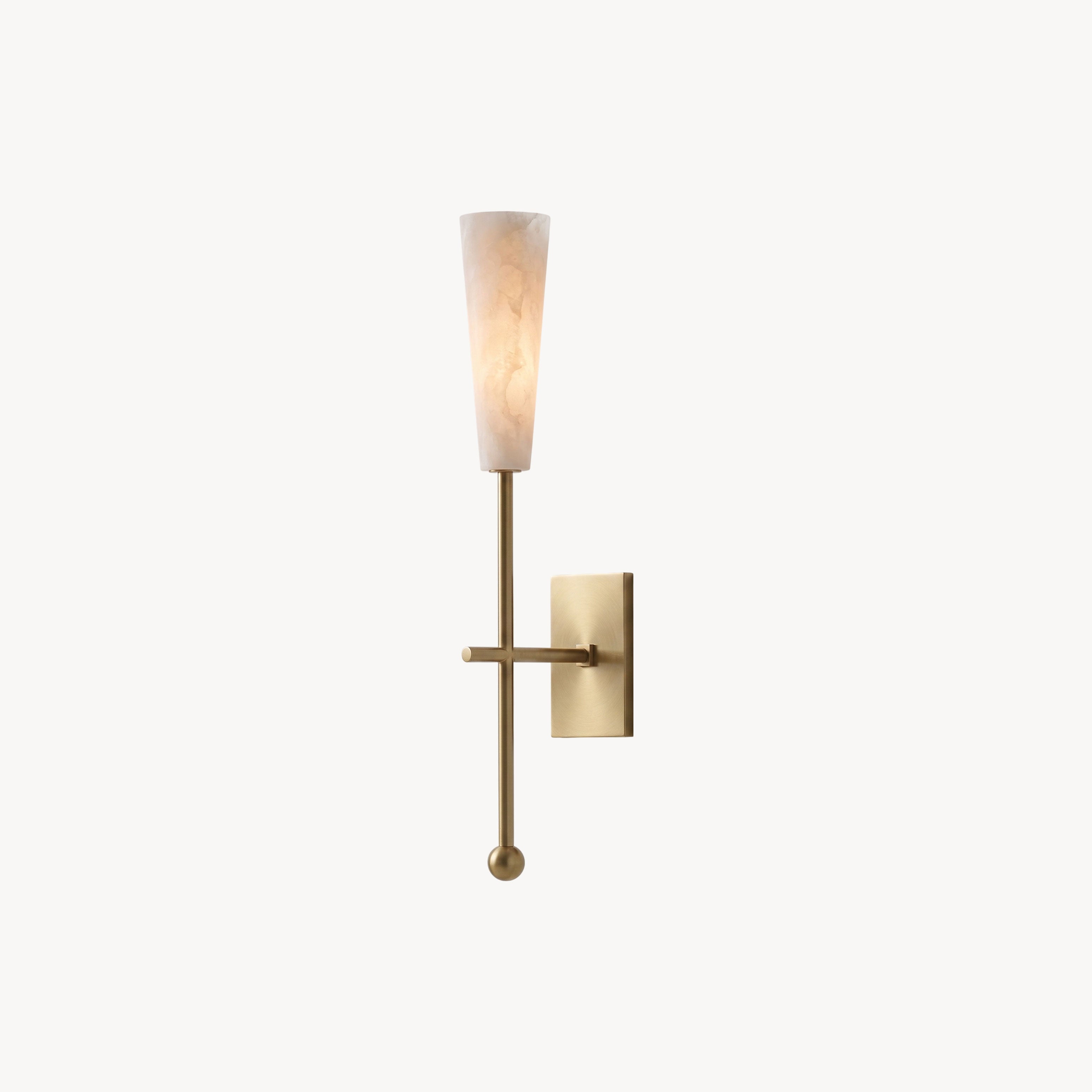 Alaric Alabaster Torch Wall Sconce
