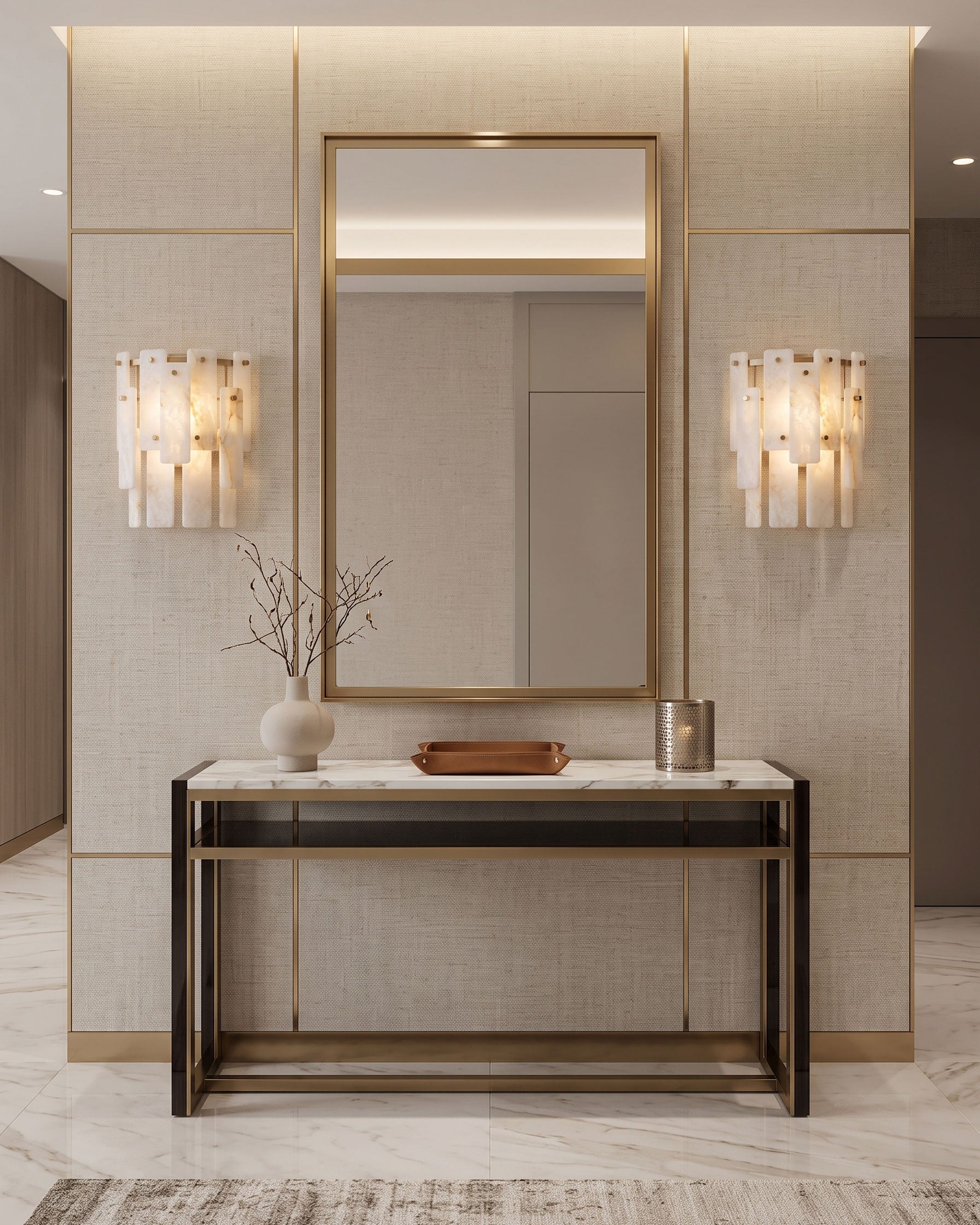 Albright Natural Alabaster Wall Sconce