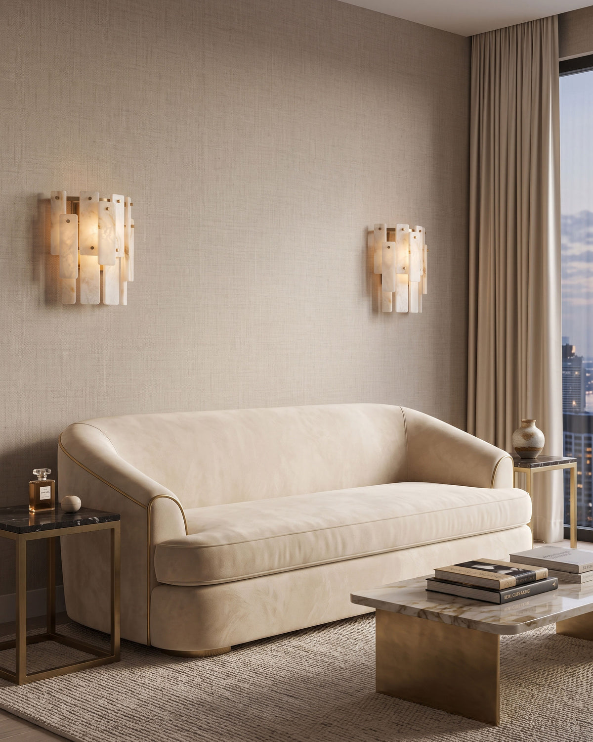 Albright Natural Alabaster Wall Sconce