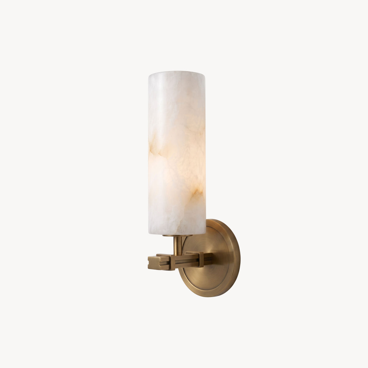 Altha Alabaster Brass Wall Sconce