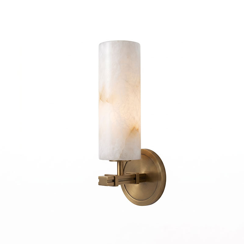 Altha Alabaster Brass Wall Sconce