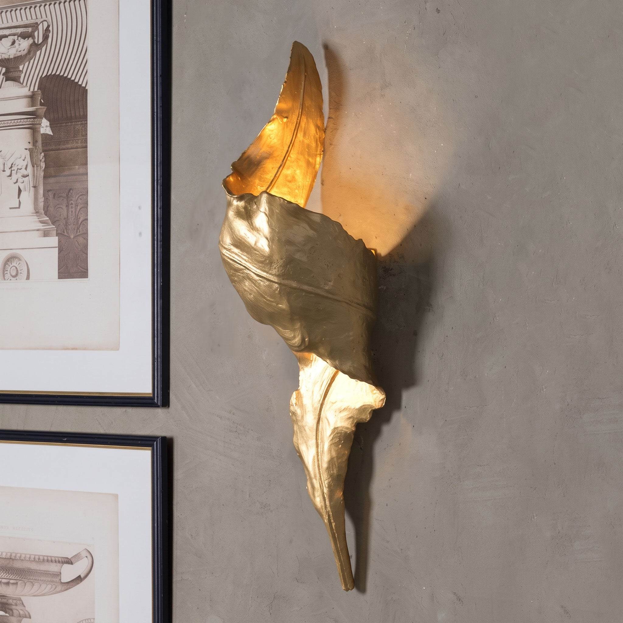 Althaia Sculptural Leaf Wall Sconce